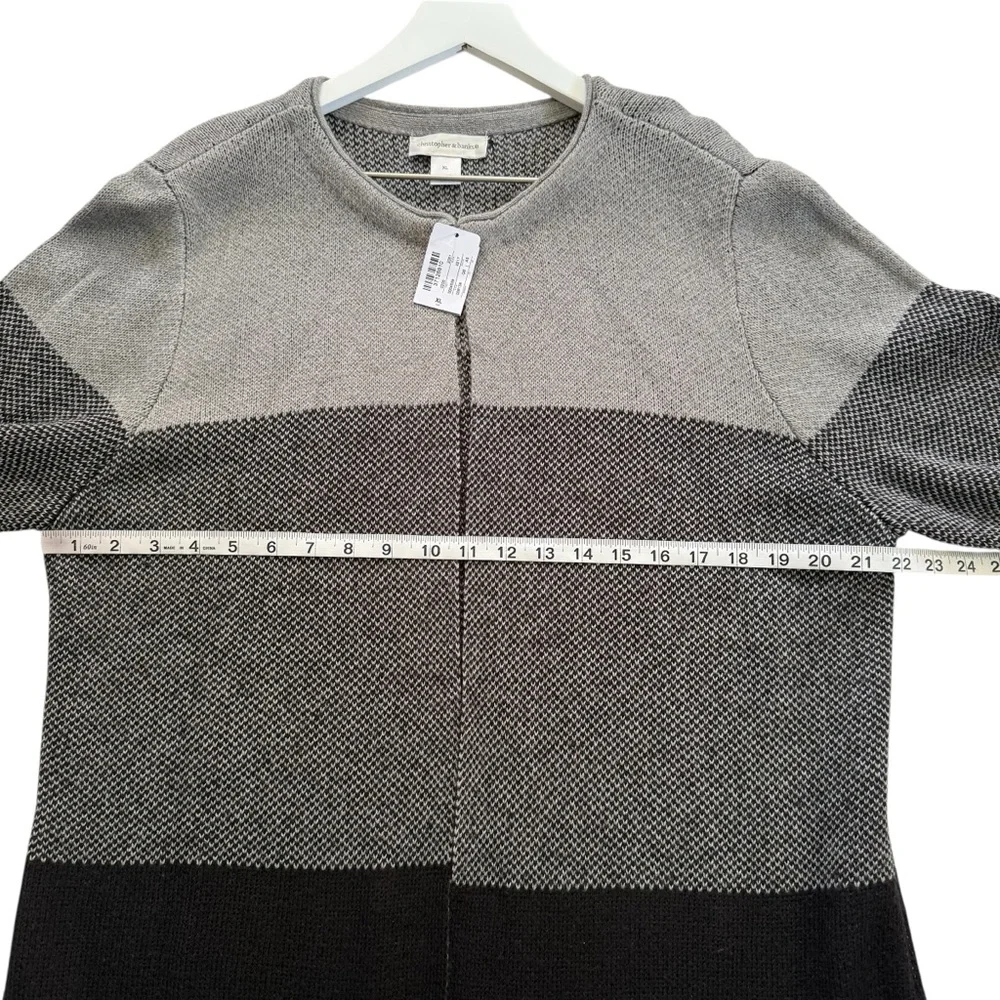 NWT Christopher & Banks Women’s Open Front Long Knit Cardigan Sweater Size XL